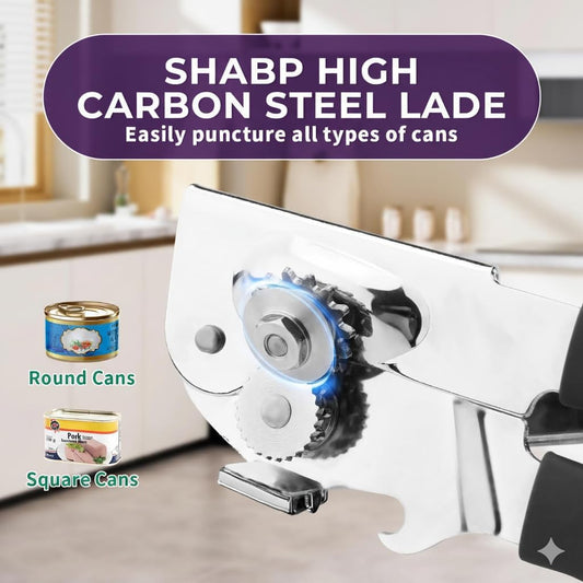 Electric Can Opener – Smooth Edge, Easy One-Touch Can Opener Electric for Seniors with Arthritis, Jar Opener, Compact Countertop Automatic Kitchen Tool for Safe and Effortless Opening