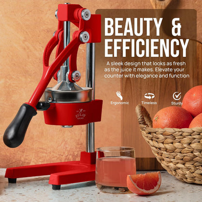 Zulay Metal 2-In-1 Lemon Squeezer Manual - Sturdy, Max Extraction Hand Juicer Lemon Squeezer Gets Every Last Drop - Easy to Clean & Use Citrus Juicer-Yellow/Green - Colors B