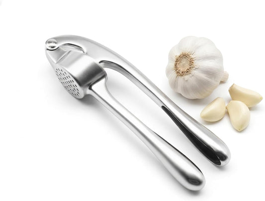Heavy Duty Zinc Alloy Garlic Press, Easy Clean Mincer for Ginger
