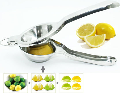Premium Quality Lemon Squeezer Stainless Steel w/Food Grade #304 Food Grade, Anti-Corrosive Premium Quality Manual Jumbo Size Squeezer, Manual Citrus Press Juicer, LS0001