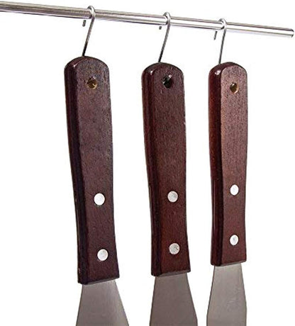 4PCS Straight Cake Icing Spatula Set 4” 6” 8” 10”with Wooden Handle | Professional Stainless Steel Cake Decorating Frosting Spatulas with Wooden Handle (Straight)