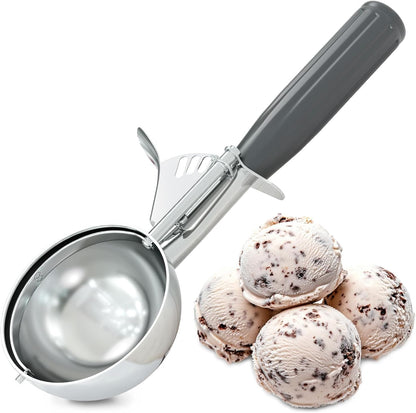 Stainless Steel Ice Cream Scoop with Trigger Release, 4 Oz #8 Disher