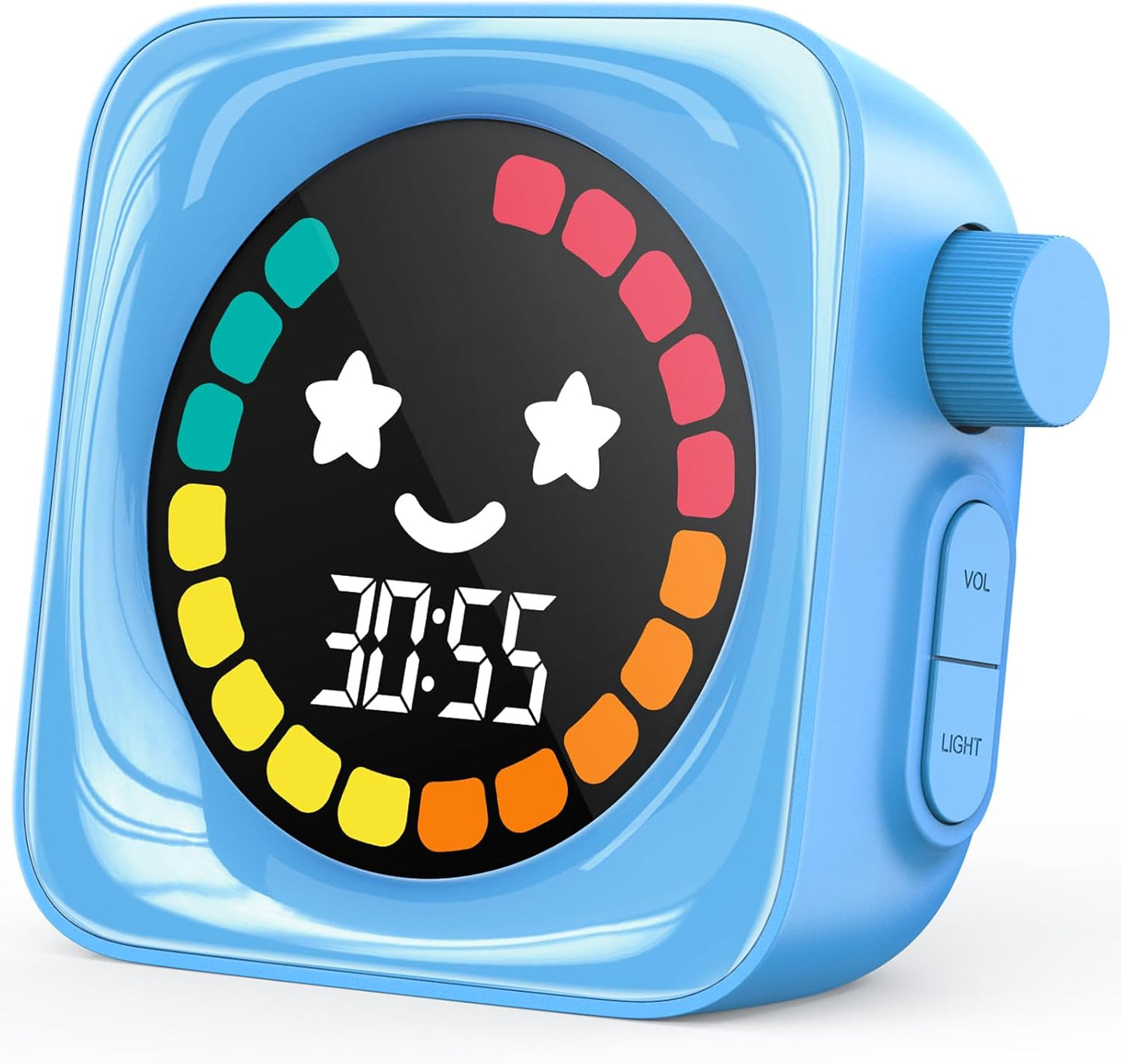 Visual Timer for Kids, 99 Minute Digital Cute Kids Visual Timer Classroom Timer for Homeschool Supplies Study Teaching Time Management Tool Countdown Productivity Timer, Blue, Colorful Display