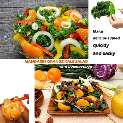 2 Orange Peeler Tool + Herbs Stripper Kale Collard Greens Leaf Stem Remover