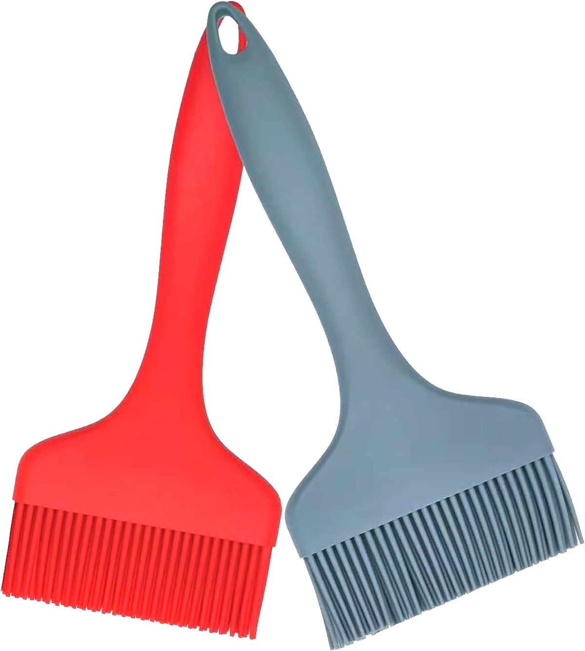 2 Pcs Of Silicone Basting Brushes Heat Resistant Pastry Brush Oil brush BBQ Grill Brush Set One-Piece Design, Suitable For Barbecue Oven Teppanyaki Kitchen Cooking Easy Clean Black
