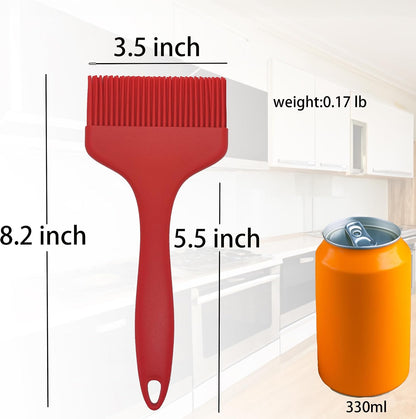 2 Pcs Of Silicone Basting Brushes Heat Resistant Pastry Brush Oil brush BBQ Grill Brush Set One-Piece Design, Suitable For Barbecue Oven Teppanyaki Kitchen Cooking Easy Clean Black