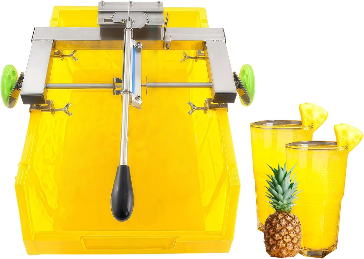 Commercial Pineapple Peeler Machine, Stainless Steel Pineapple Peeler Machine Kit with 5 Replacement Blades, No waste of pulp