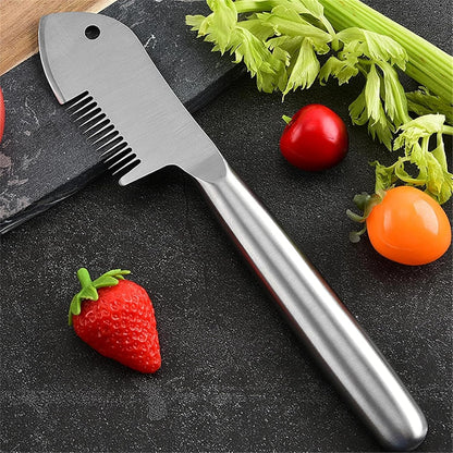 Stainless Steel Multi-purpose Julienne Peeler, Vegetable Julienne Slicer Handheld, Kitchen Shredder Tool with Grip Handle for Carrot Potato Melon Gadget Fruit