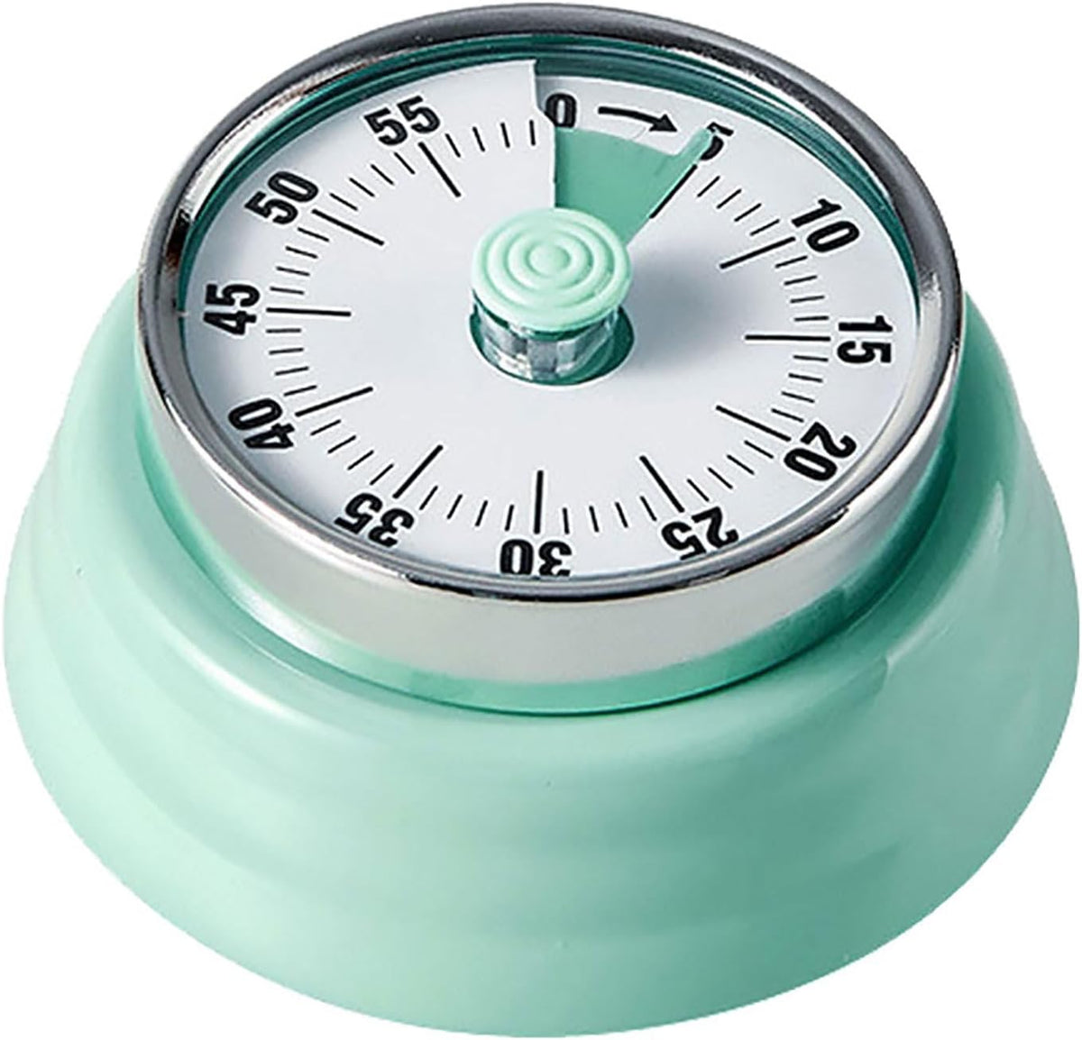 Elegant Stainless Steel Vintage Kitchen Timer with Magnetic Attachment - 60-Minute Countdown & Audible Alarm, Perfect for Cooking, Office Tasks, and Study Sessions (01-Green)