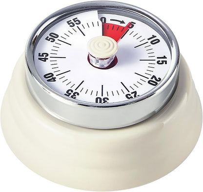Elegant Stainless Steel Vintage Kitchen Timer with Magnetic Attachment - 60-Minute Countdown & Audible Alarm, Perfect for Cooking, Office Tasks, and Study Sessions (01-Green)