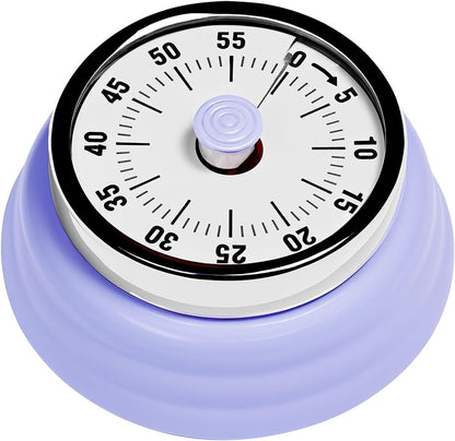 Elegant Stainless Steel Vintage Kitchen Timer with Magnetic Attachment - 60-Minute Countdown & Audible Alarm, Perfect for Cooking, Office Tasks, and Study Sessions (01-Green)