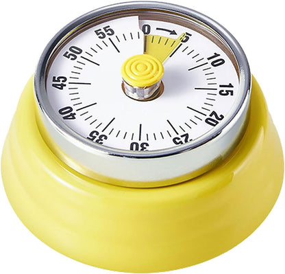 Elegant Stainless Steel Vintage Kitchen Timer with Magnetic Attachment - 60-Minute Countdown & Audible Alarm, Perfect for Cooking, Office Tasks, and Study Sessions (01-Green)