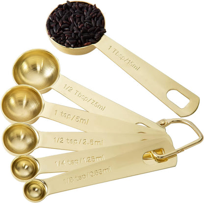 Stainless Steel Measuring Cups & Spoons Set, Black