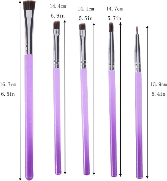 5-Piece Decorating Brush Set - Food Safe Decorating Brushes for Dusting Edible Glitter and Painting with Edible Color on Treats Kitchen Utensil Bakery Tools (5, Purple)