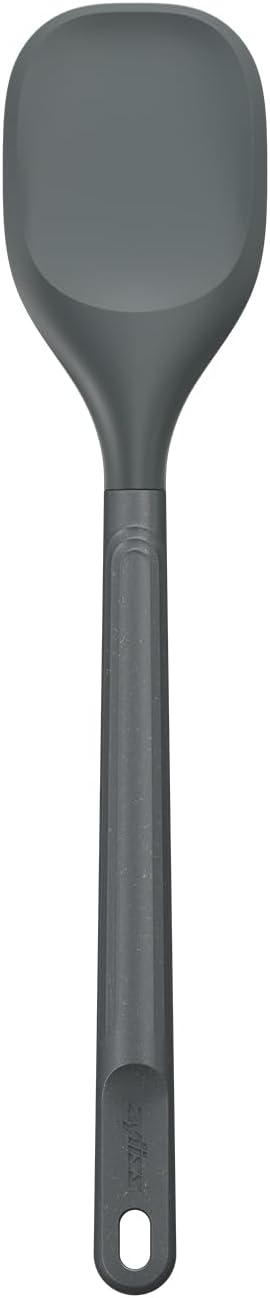 E980220 Spoontula Large, Sustainable Wheatstraw/Silicone, Cooking Spoon/Spatula, Heat Resistant Silicone Head, Beluga Grey, 12.2" X 2.4", Dishwasher Safe, 5 Year Guarantee