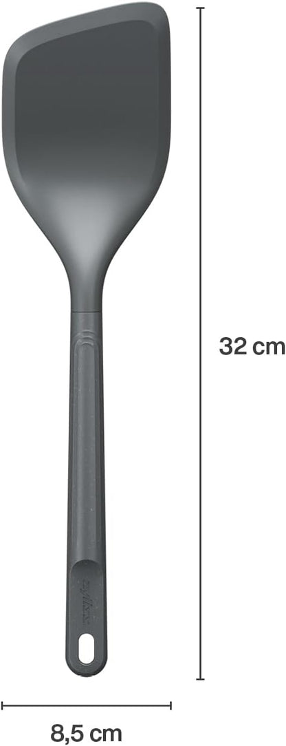 E980220 Spoontula Large, Sustainable Wheatstraw/Silicone, Cooking Spoon/Spatula, Heat Resistant Silicone Head, Beluga Grey, 12.2" X 2.4", Dishwasher Safe, 5 Year Guarantee