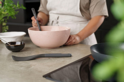 E980220 Spoontula Large, Sustainable Wheatstraw/Silicone, Cooking Spoon/Spatula, Heat Resistant Silicone Head, Beluga Grey, 12.2" X 2.4", Dishwasher Safe, 5 Year Guarantee