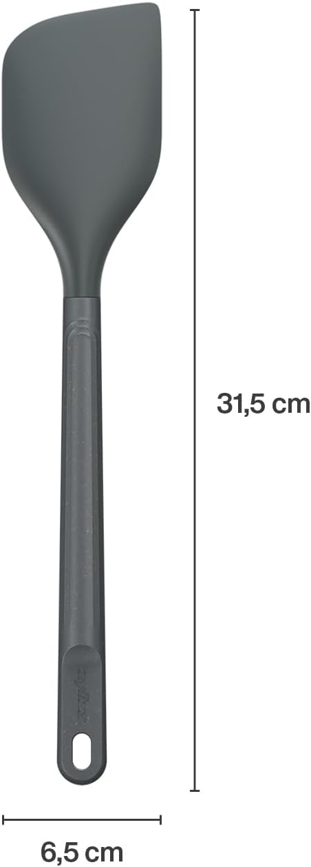 E980220 Spoontula Large, Sustainable Wheatstraw/Silicone, Cooking Spoon/Spatula, Heat Resistant Silicone Head, Beluga Grey, 12.2" X 2.4", Dishwasher Safe, 5 Year Guarantee