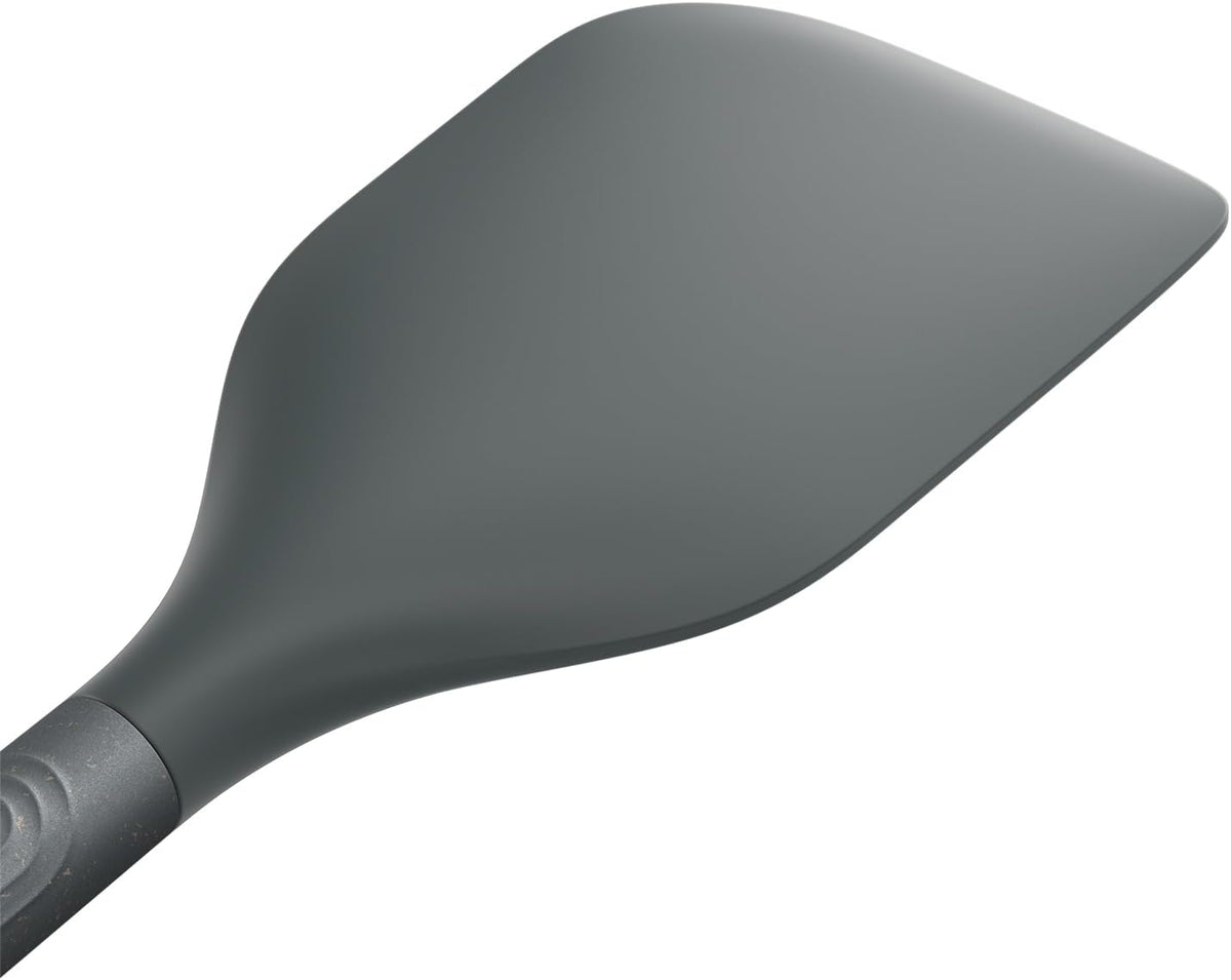 E980220 Spoontula Large, Sustainable Wheatstraw/Silicone, Cooking Spoon/Spatula, Heat Resistant Silicone Head, Beluga Grey, 12.2" X 2.4", Dishwasher Safe, 5 Year Guarantee