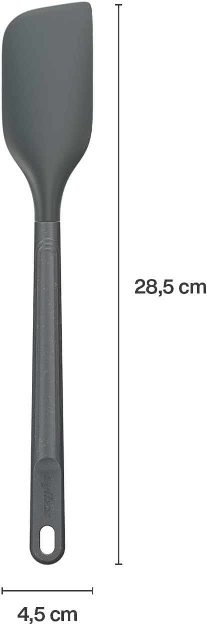 E980220 Spoontula Large, Sustainable Wheatstraw/Silicone, Cooking Spoon/Spatula, Heat Resistant Silicone Head, Beluga Grey, 12.2" X 2.4", Dishwasher Safe, 5 Year Guarantee