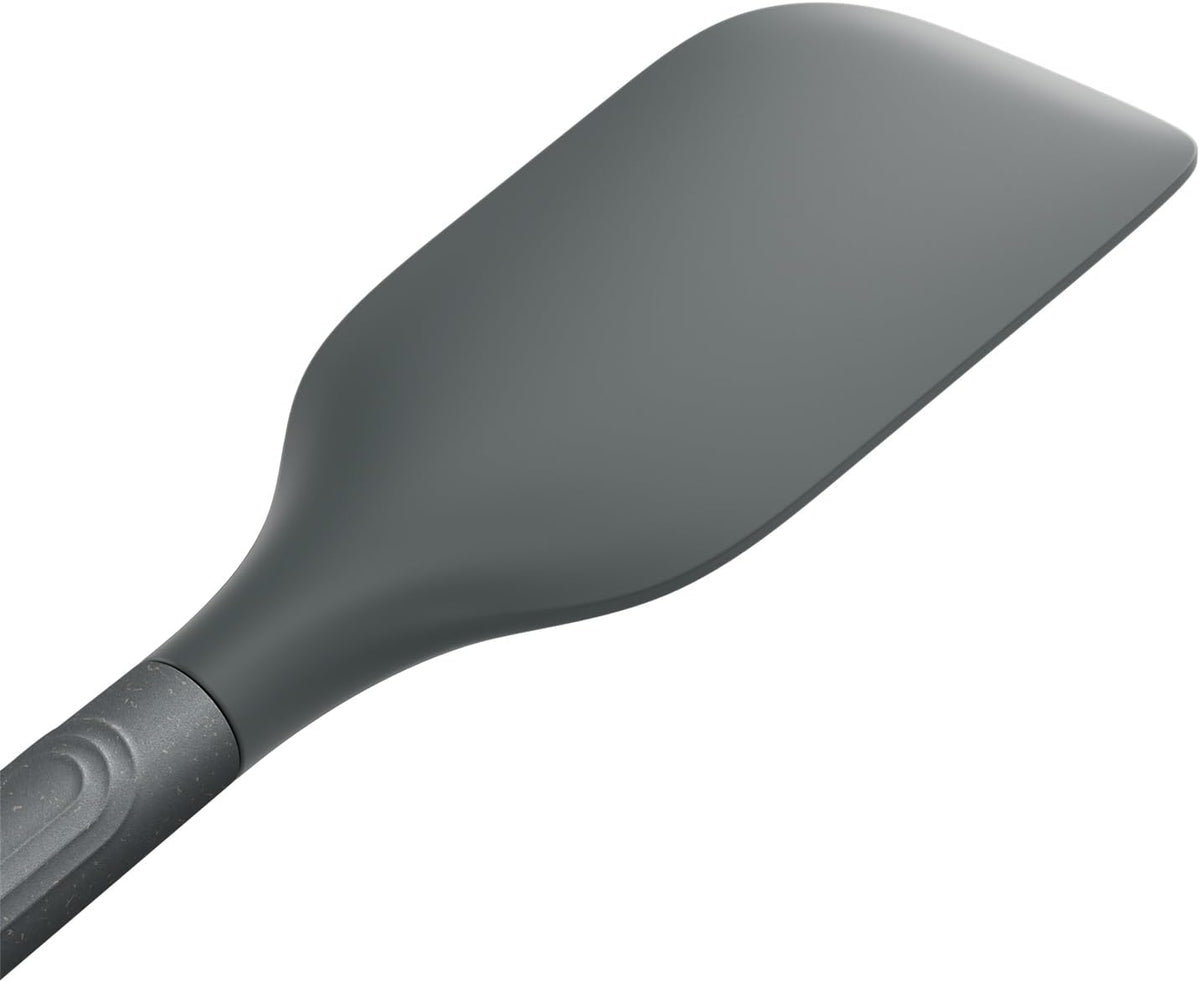 E980220 Spoontula Large, Sustainable Wheatstraw/Silicone, Cooking Spoon/Spatula, Heat Resistant Silicone Head, Beluga Grey, 12.2" X 2.4", Dishwasher Safe, 5 Year Guarantee