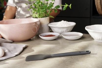 E980220 Spoontula Large, Sustainable Wheatstraw/Silicone, Cooking Spoon/Spatula, Heat Resistant Silicone Head, Beluga Grey, 12.2" X 2.4", Dishwasher Safe, 5 Year Guarantee