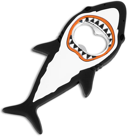 Shark Bottle Opener, Magnetic Beer Bottle Opener for Refrigerator, Silicone Stainless Steel Beer Bottles Openers, Pop Can Soda Can Openers for Boyfriend Husband Father (Blue)