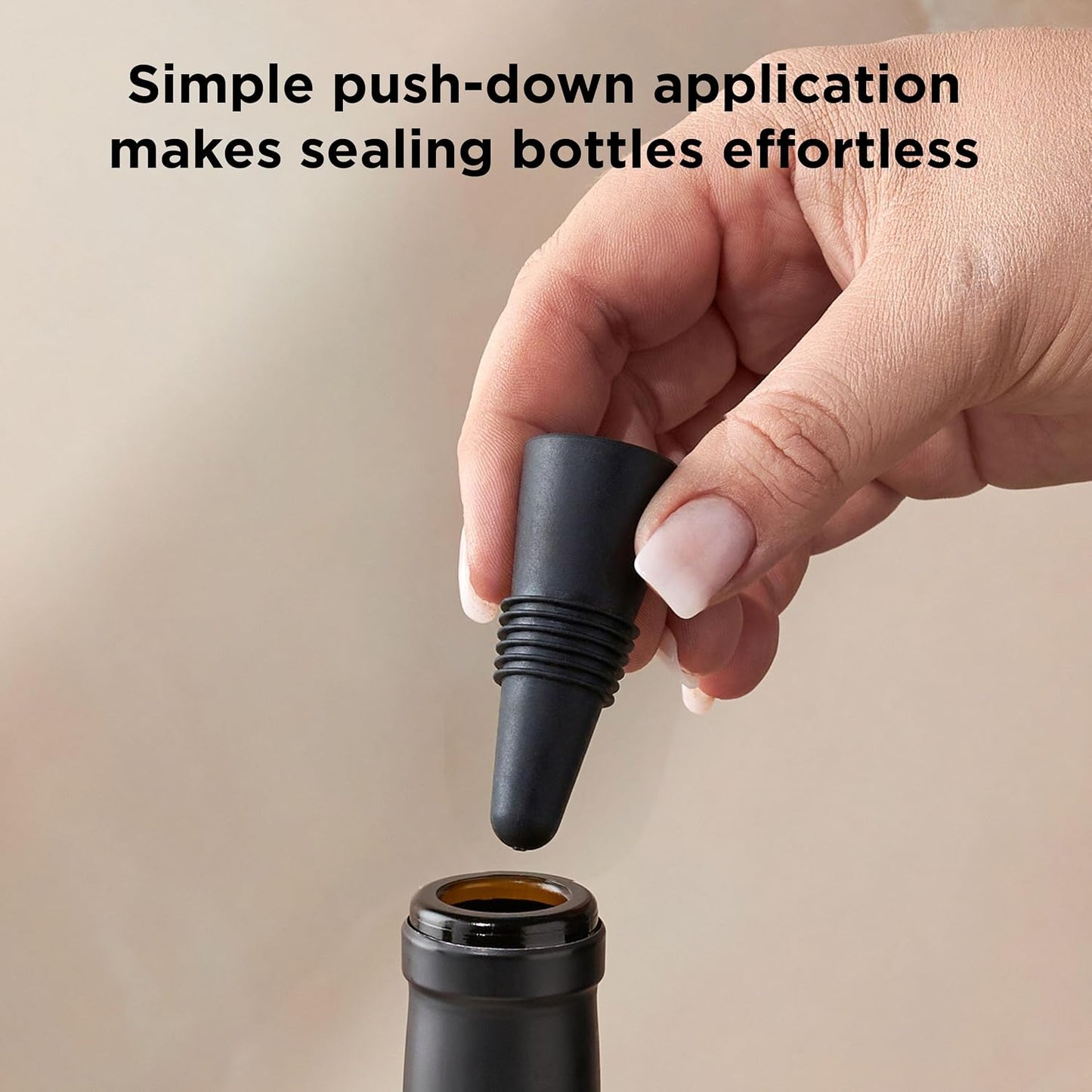 W6121 Bottle Stoppers Set of 4, Multicolor Wine Bottle Caps to Preserve Freshness, Stylish and Durable, Perfect for Parties and Gifts