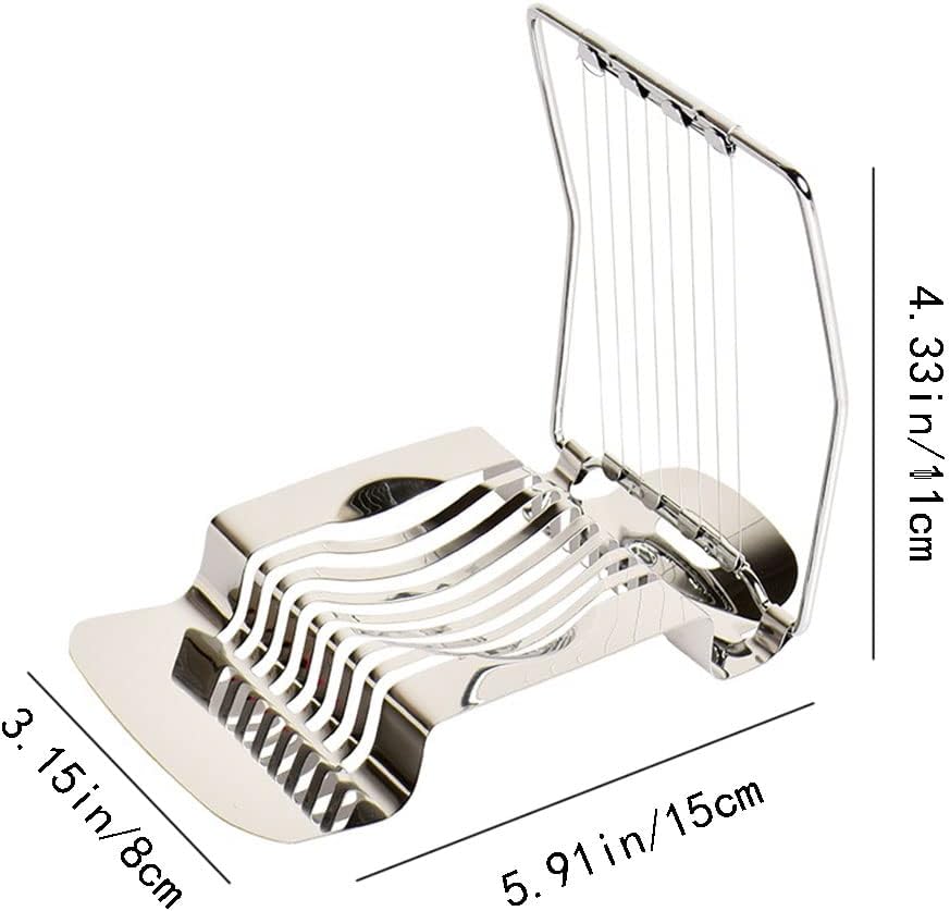 Egg Slicer for Hard Boiled Eggs, Stainless Steel Egg Cutter Tool
