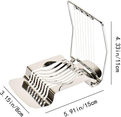 Egg Slicer for Hard Boiled Eggs, Stainless Steel Egg Cutter Tool