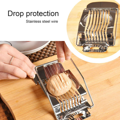 Egg Slicer for Hard Boiled Eggs, Stainless Steel Egg Cutter Tool