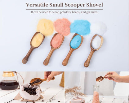 Big Wooden Coffee Scoop, Large Coffee Scoops for Ground Coffee Beans, Acacia Wood Shovel Spoons Multipurpose for Jars Canisters,Kitchen Scooping Tool Salts Spice Pepper Powder Tea Shovels