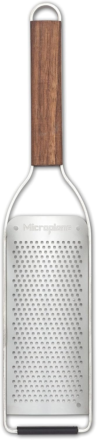 Master Series Wood Handle Stainless Steel Frame Fine Blade Cheese Grater