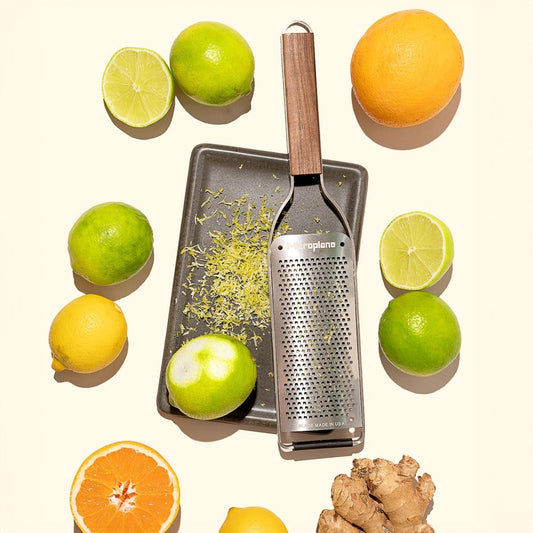 Master Series Wood Handle Stainless Steel Frame Fine Blade Cheese Grater