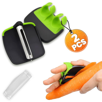 Finger Potato Peeler Set, Palm Peeler, Stainless Steel Blades