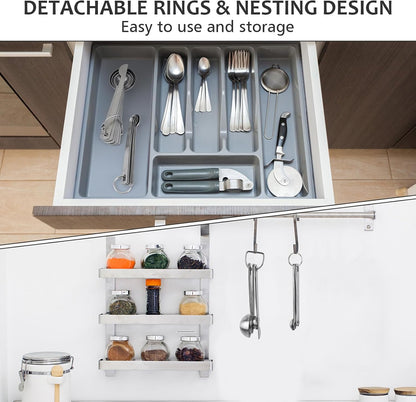 Stainless Steel Measuring Spoons Set with Leveler, Set Of 10