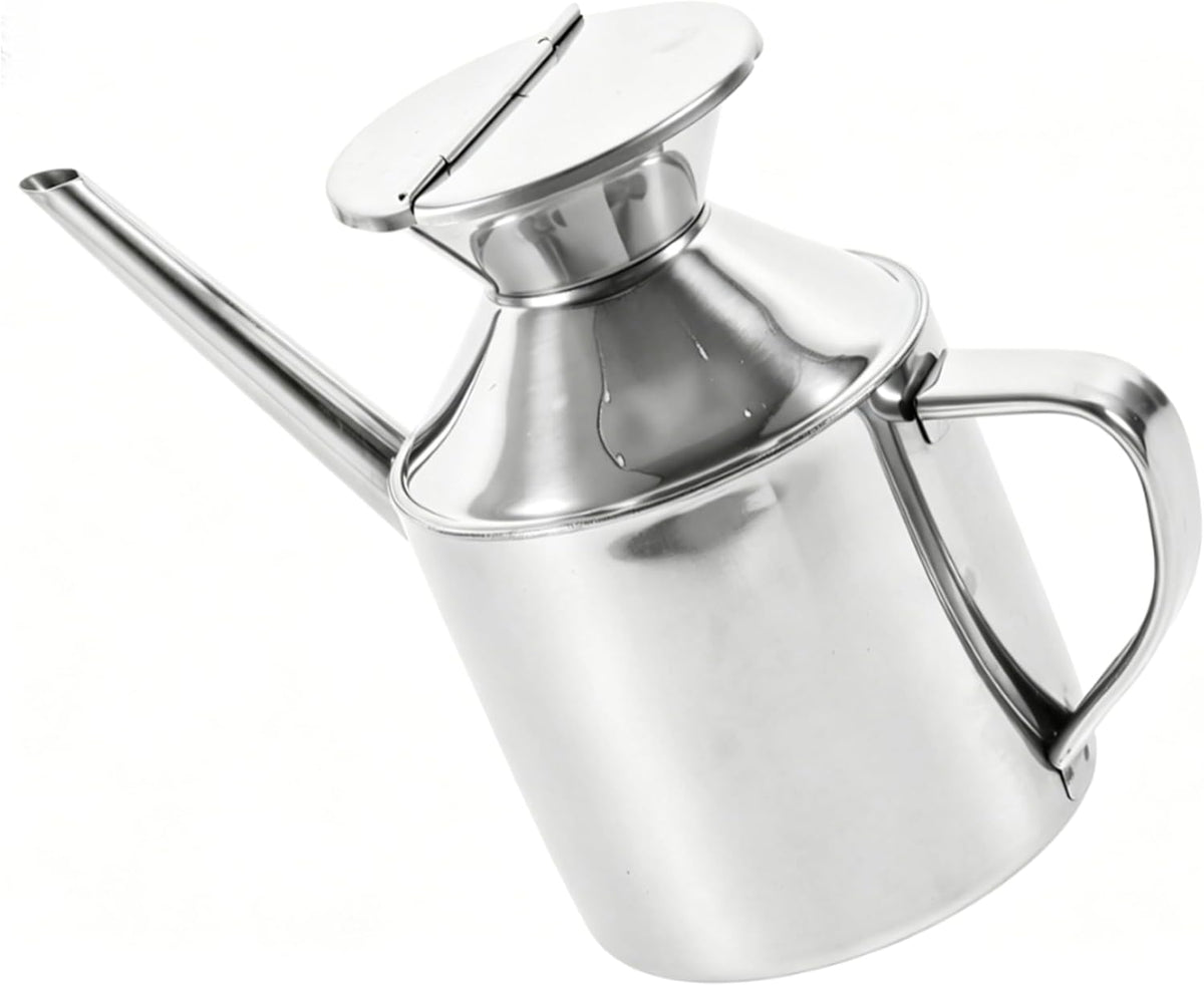 Stainless Steel Oil Dispenser Bottle | Versatile Syrup and Soy Sauce Dispenser with Ergonomic Handle, Leak-Proof for Kitchen & Restaurant Use, Easy to Clean