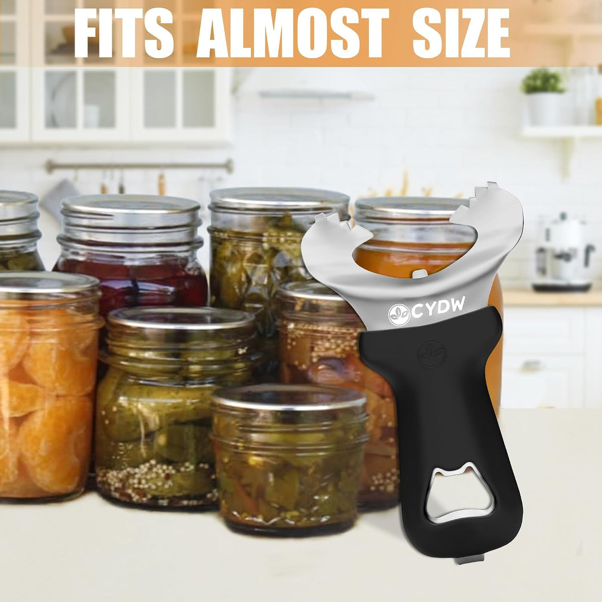 Mason Jar Opener Tool with Soft Touch Handle, for Canning Supplies