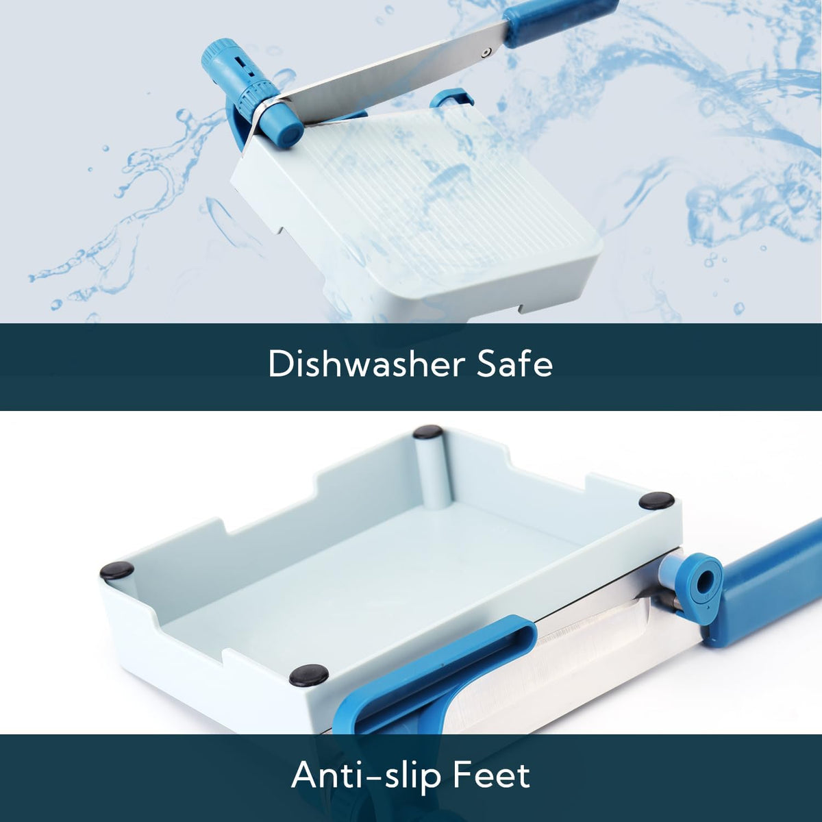 Multipurpose Cheese Slicer Cutter with Board for Arthritic and Weak Hands, Adjustable Thickness Dial for Block Cheese, Effortless Slicing, Guillotine Sausage Ham Biltong Jerky Slicer