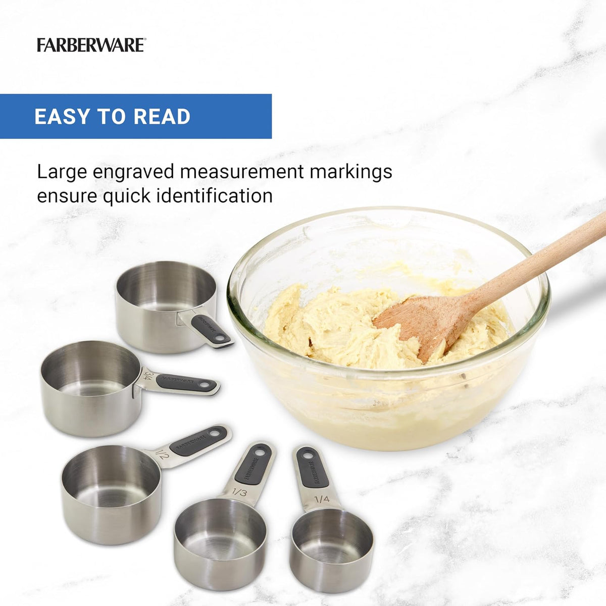Professional Set of 5 Stainless Steel Measuring Cups, Precision and Ease in Every Scoop, Features Magnetic Handles for Easy Storage, Dishwasher Safe