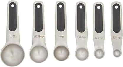 Professional Set of 5 Stainless Steel Measuring Cups, Precision and Ease in Every Scoop, Features Magnetic Handles for Easy Storage, Dishwasher Safe