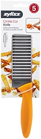 Crinkle Cut Knife – Stainless Steel Wavy Blade for Crinkle Cut French Fries, Vegetables & Fruit – Fun Snack & Garnish Cutter with Wheat Straw Handle, Dishwasher Safe, 5-Year Guarantee 4.5"