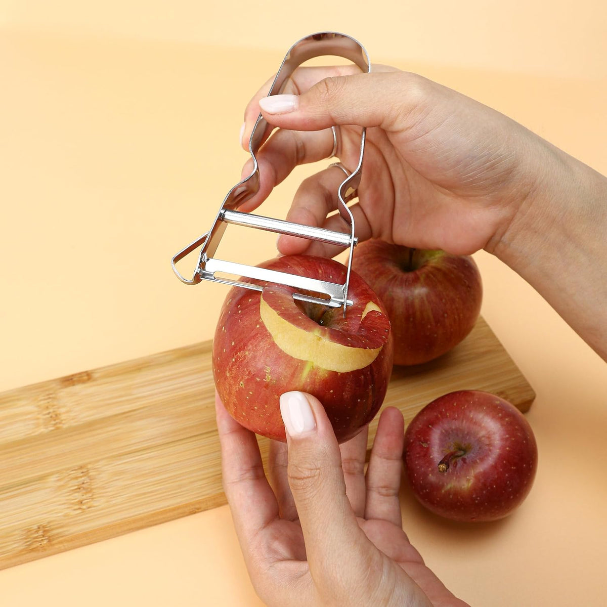 3PCS Vegetable & Potato Peeler in Silver Color, Stainless Steel Handle & Blade for Kitchen, Normal, vegetable-peelers-190424