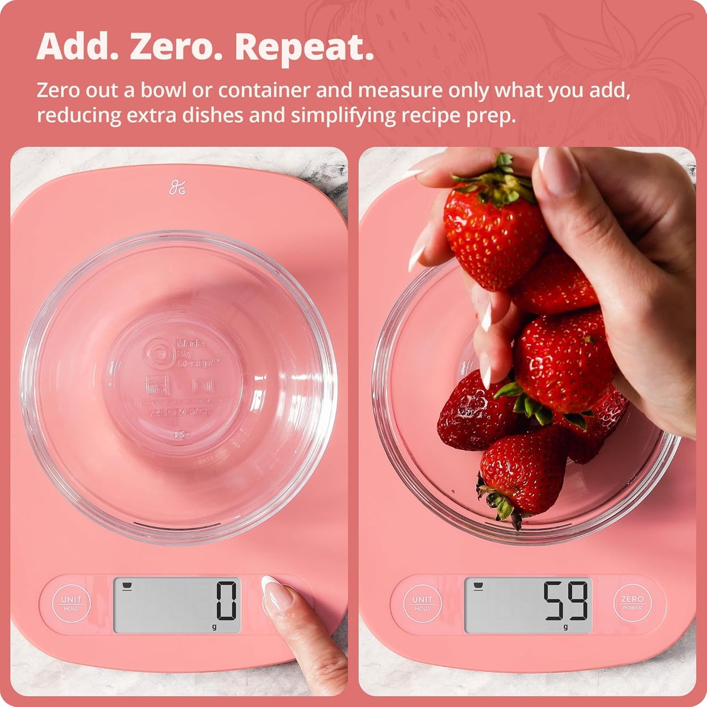 Food Scale – Digital Kitchen Scale, 1g Precision, Easy-Tare & Quick Conversion, Slim Compact Design, Durable & Portable | Ideal for Cooking, Baking & Meal Prep (Ash Gray)