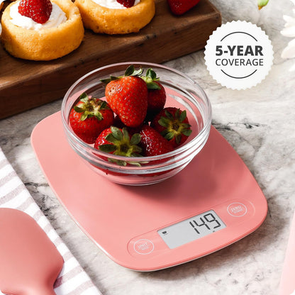 Food Scale – Digital Kitchen Scale, 1g Precision, Easy-Tare & Quick Conversion, Slim Compact Design, Durable & Portable | Ideal for Cooking, Baking & Meal Prep (Ash Gray)