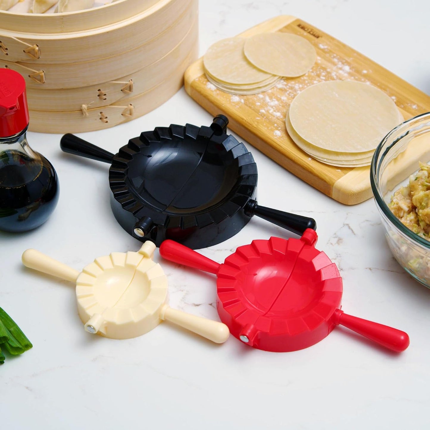 3-Piece Dumpling Maker Dumpling Press and Sealer Kit