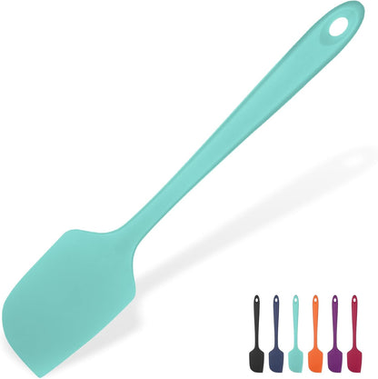 Silicone Large Spatula, 600ºF High Temp Scraper, 11.38in, Aqua Sky | Food Grade Heat Resistant Silicon, Seamless Flexible Plastic Spatula Kitchen Use, Rubber Scraper for Baking Cooking Mixing