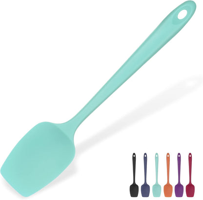 Silicone Large Spatula, 600ºF High Temp Scraper, 11.38in, Aqua Sky | Food Grade Heat Resistant Silicon, Seamless Flexible Plastic Spatula Kitchen Use, Rubber Scraper for Baking Cooking Mixing