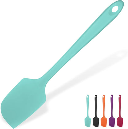 Silicone Large Spatula, 600ºF High Temp Scraper, 11.38in, Aqua Sky | Food Grade Heat Resistant Silicon, Seamless Flexible Plastic Spatula Kitchen Use, Rubber Scraper for Baking Cooking Mixing