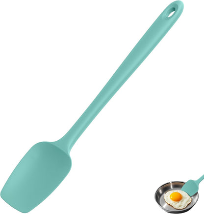 Silicone Large Spatula, 600ºF High Temp Scraper, 11.38in, Aqua Sky | Food Grade Heat Resistant Silicon, Seamless Flexible Plastic Spatula Kitchen Use, Rubber Scraper for Baking Cooking Mixing
